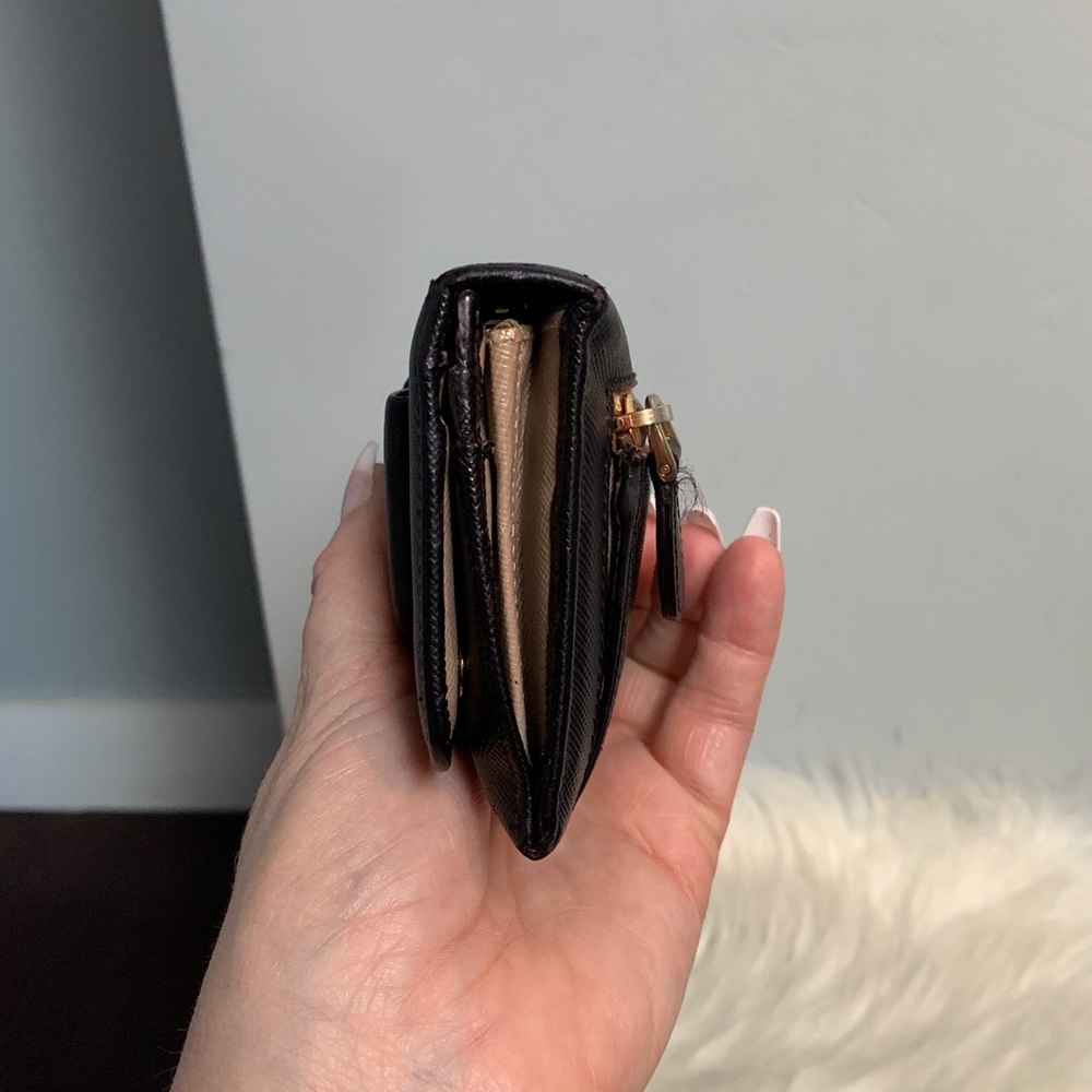 Authentic Prada leather saffiano long wallet dyed black - Picture 3 of 17